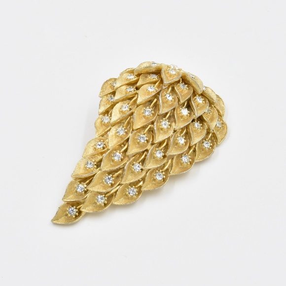 Vintage 1970's Rhinestone Pin - Picture 2 of 3